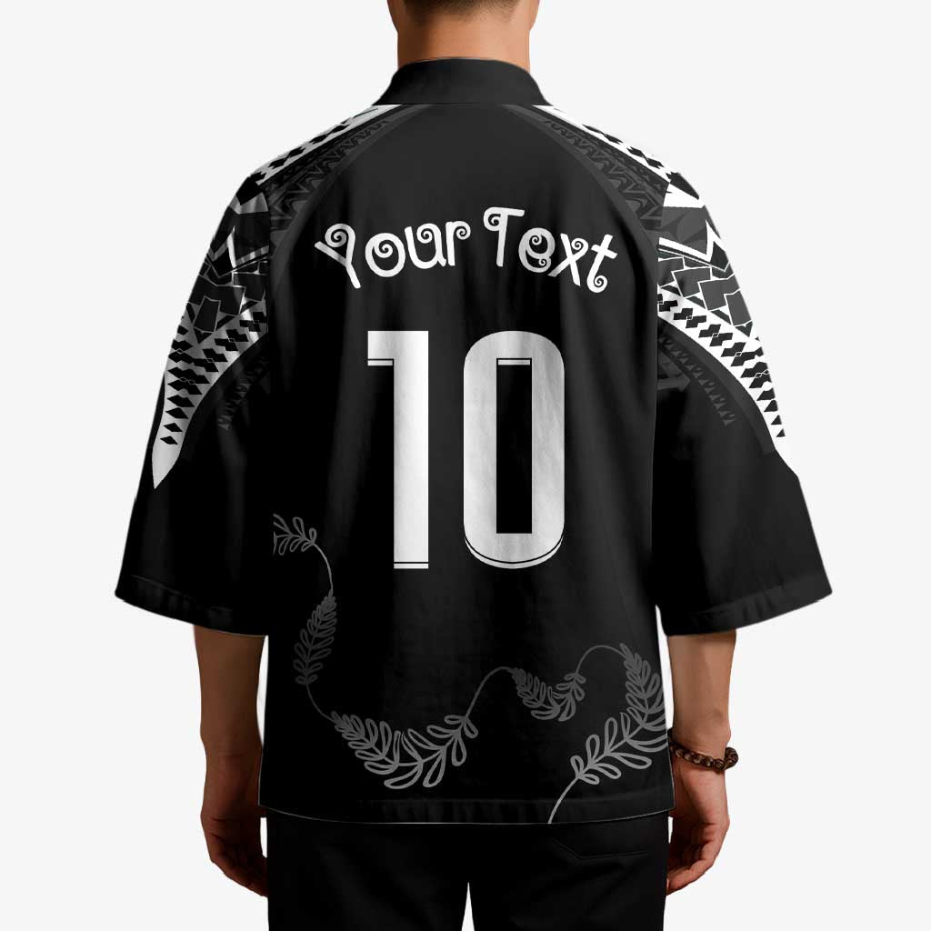 New Zealand Rugby Custom Kimono Aotearoa Armour Blacks Silver Ferns - Polynesian Pride