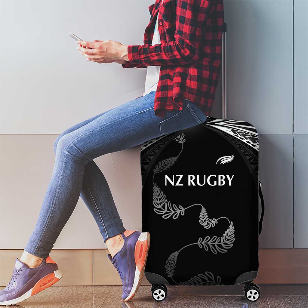 New Zealand Rugby Luggage Cover Aotearoa Armour Blacks Silver Ferns - Polynesian Pride