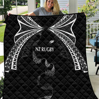 New Zealand Rugby Quilt Aotearoa Armour Blacks Silver Ferns - Polynesian Pride