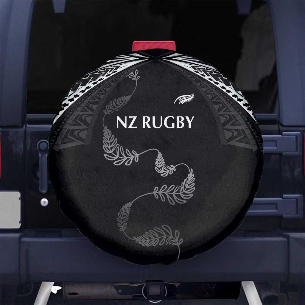 New Zealand Rugby Spare Tire Cover Aotearoa Armour Blacks Silver Ferns - Polynesian Pride