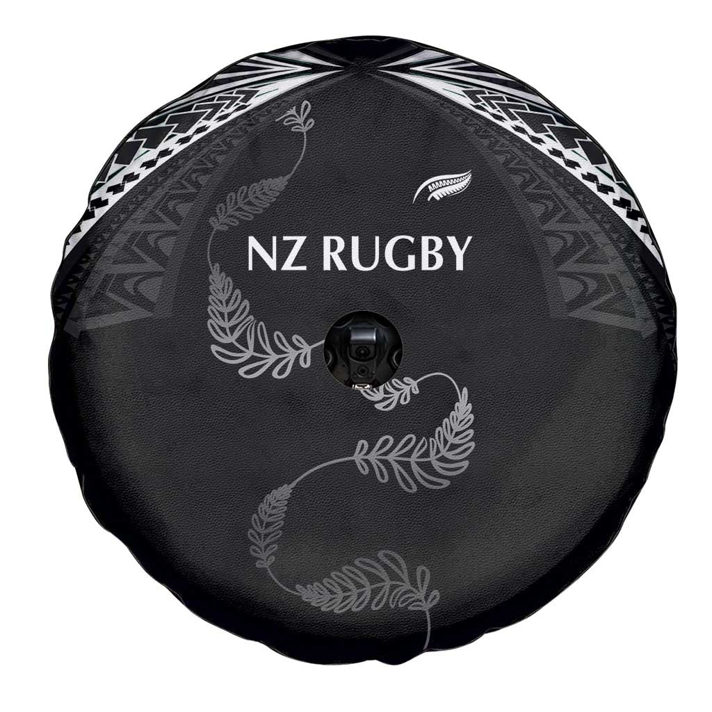 New Zealand Rugby Spare Tire Cover Aotearoa Armour Blacks Silver Ferns - Polynesian Pride