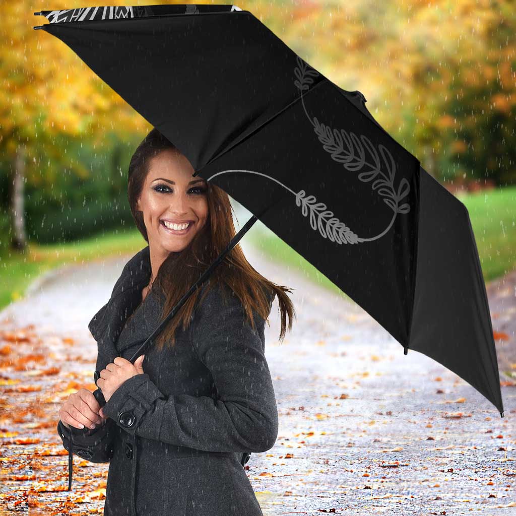 New Zealand Rugby Umbrella Aotearoa Armour Blacks Silver Ferns - Polynesian Pride