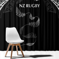 New Zealand Rugby Window Curtain Aotearoa Armour Blacks Silver Ferns - Polynesian Pride