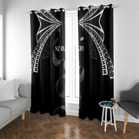 New Zealand Rugby Window Curtain Aotearoa Armour Blacks Silver Ferns - Polynesian Pride