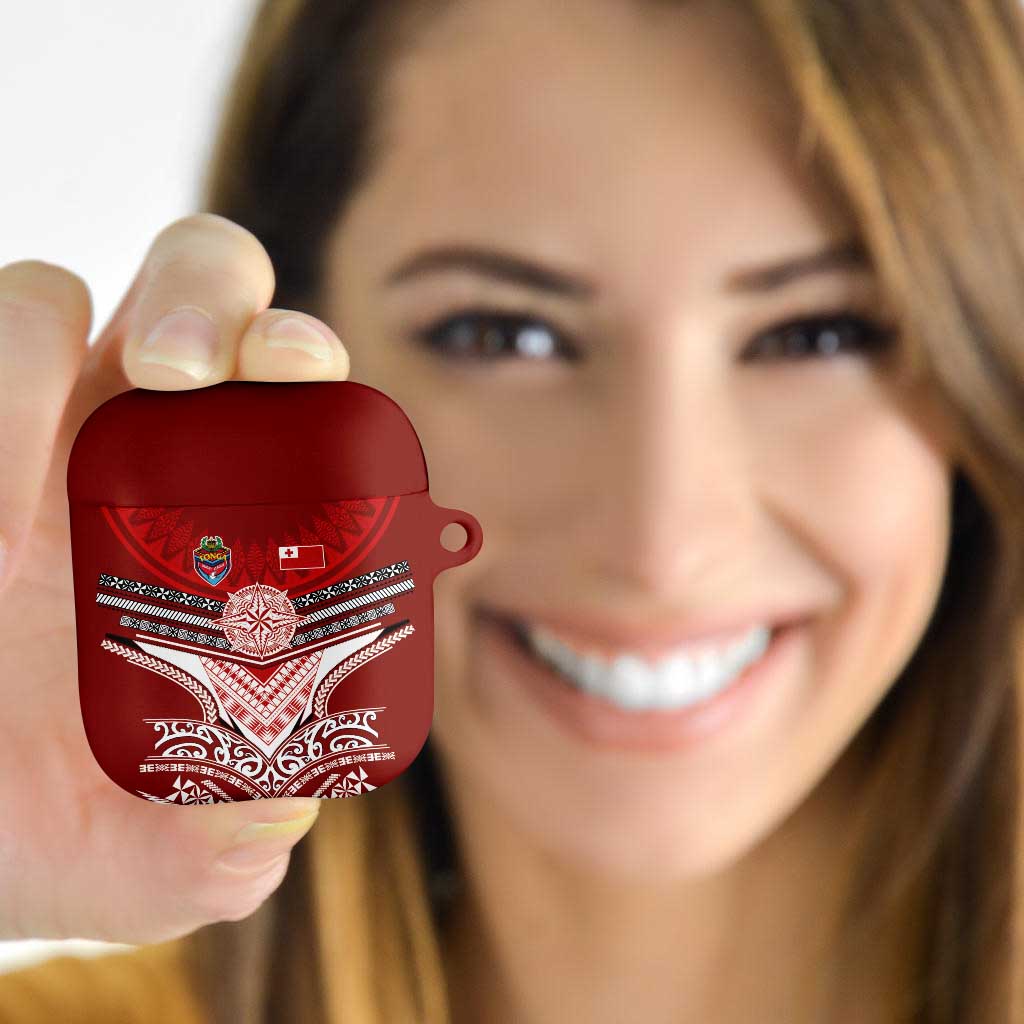 Tonga Rugby AirPods Case Mana o Tonga-Tribal Heritage Edition Red Color LT03 Red - Polynesian Pride