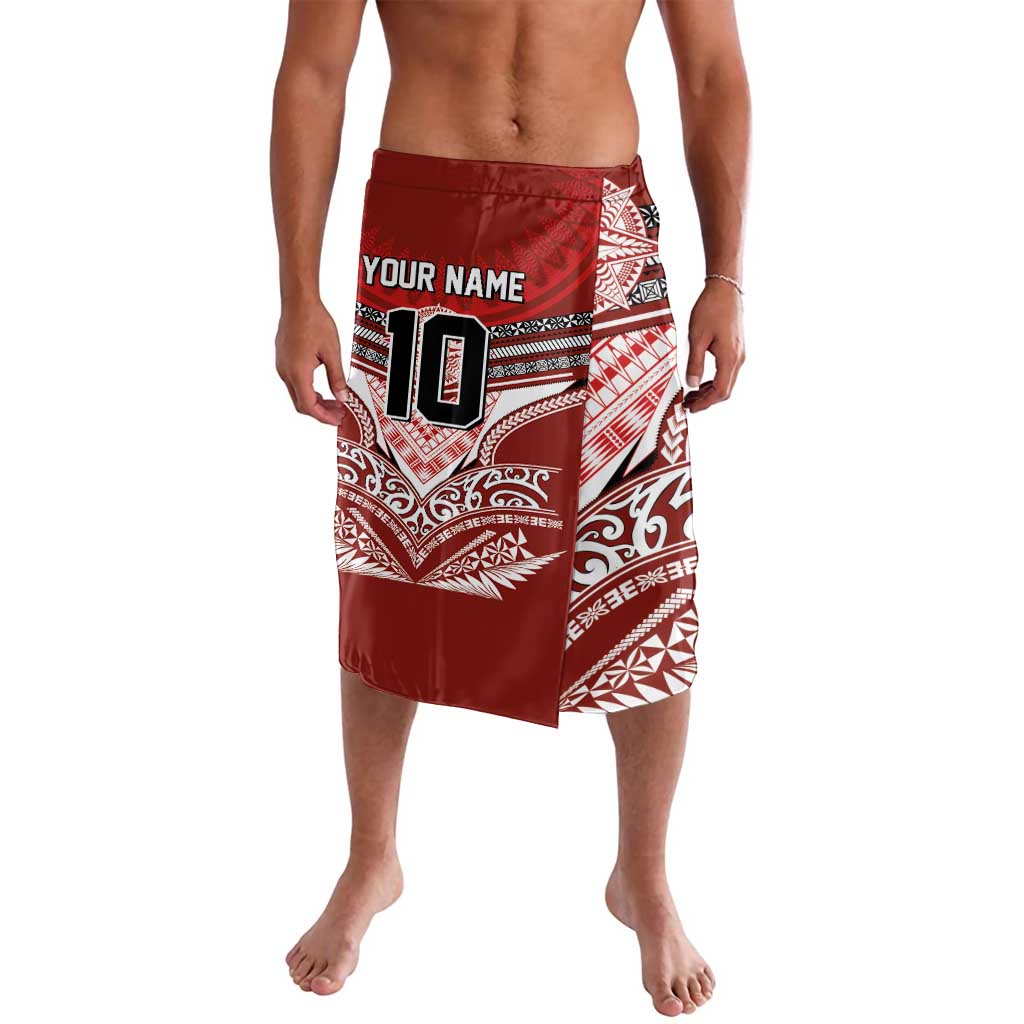 Tonga Rugby Custom Lavalava Mana o Tonga-Tribal Heritage Edition Red Color - Polynesian Pride