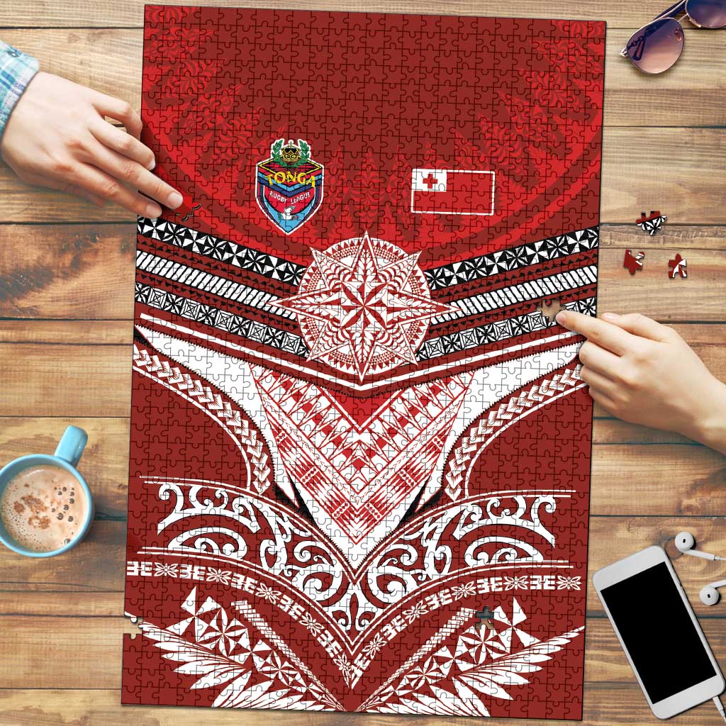Tonga Rugby Puzzle Mana o Tonga-Tribal Heritage Edition Red Color LT03 Red - Polynesian Pride