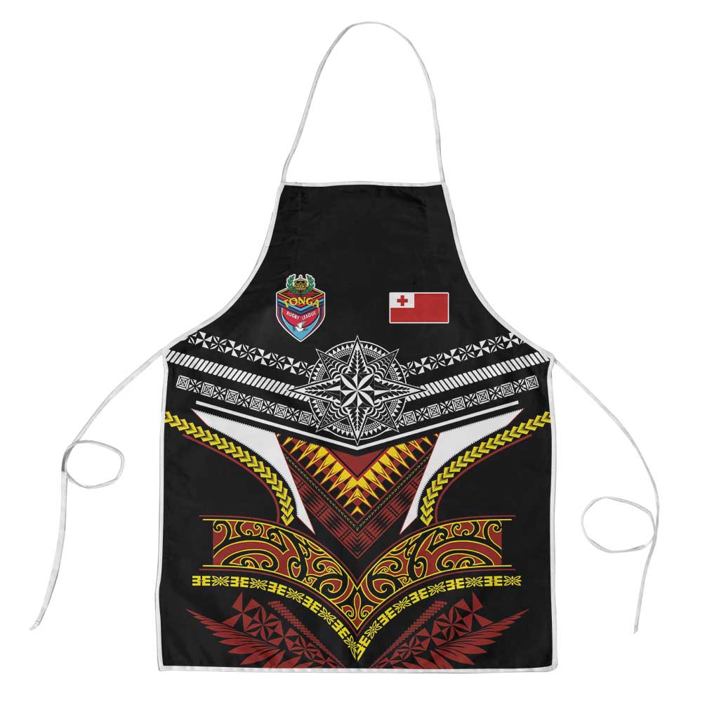 Tonga Rugby Apron Mana o Tonga-Tribal Heritage Edition Black Color LT03 Red - Polynesian Pride