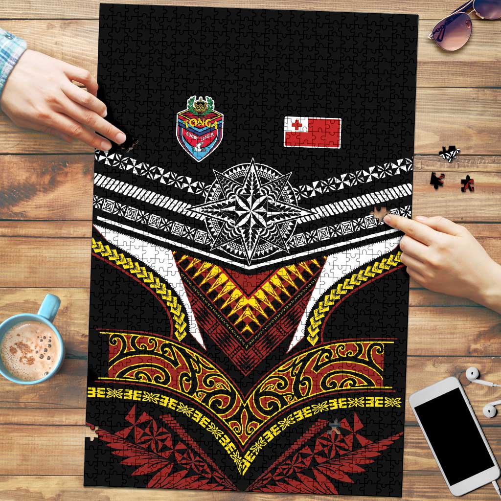 Tonga Rugby Puzzle Mana o Tonga-Tribal Heritage Edition Black Color LT03 Red - Polynesian Pride