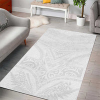 Tonga White Sunday Area Rug Tongan Tribal Heritage Tattoos - Polynesian Pride