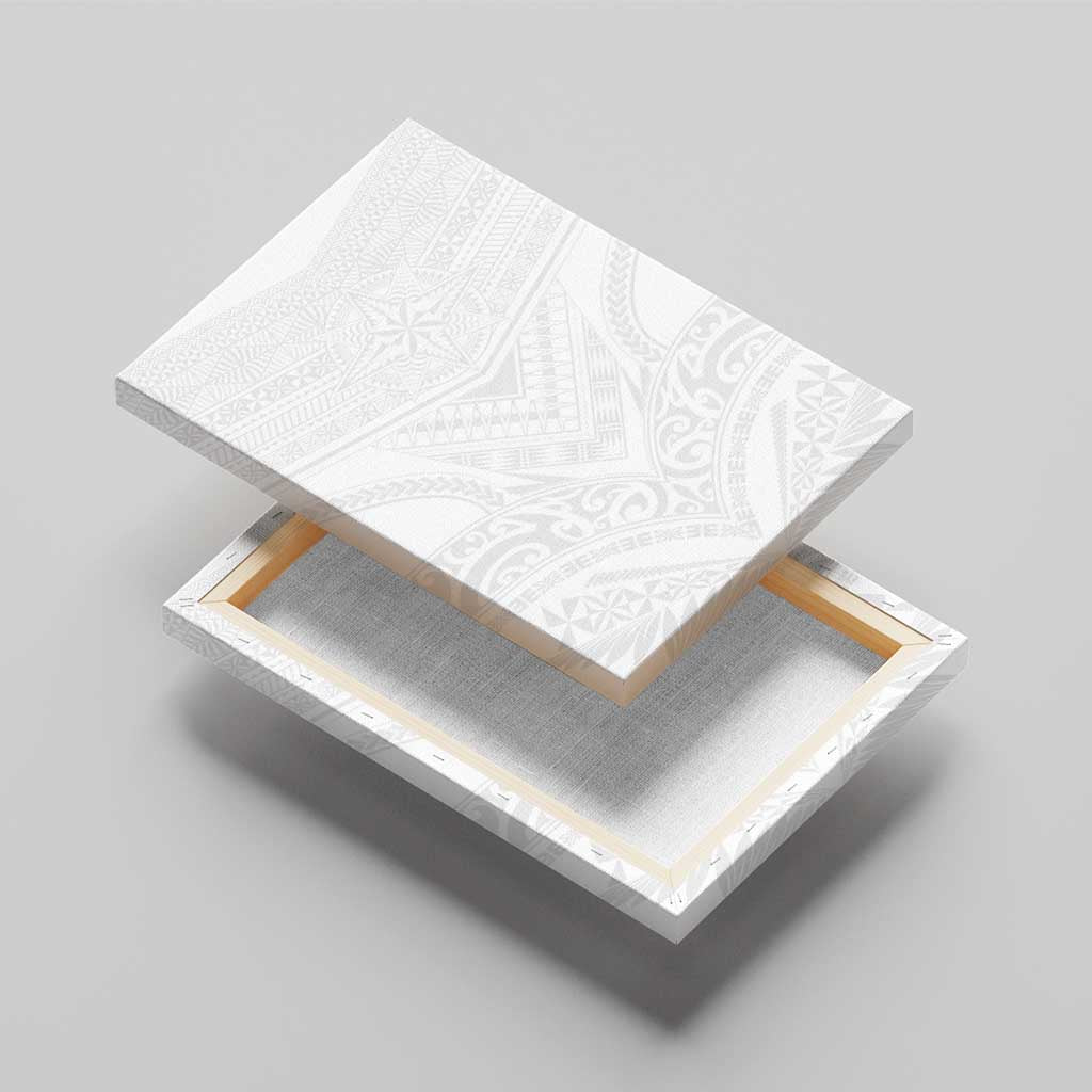 Tonga White Sunday Canvas Wall Art Tongan Tribal Heritage Tattoos - Polynesian Pride