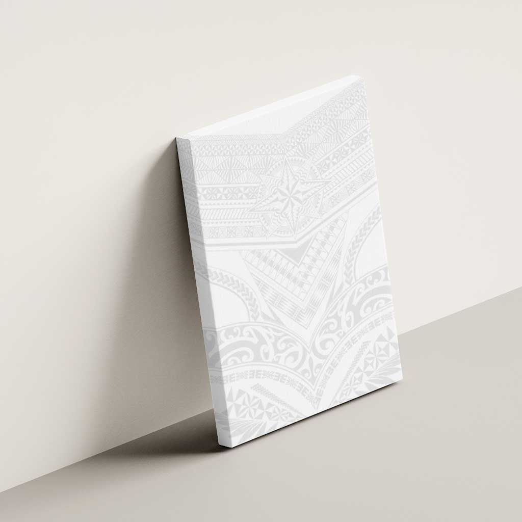 Tonga White Sunday Canvas Wall Art Tongan Tribal Heritage Tattoos - Polynesian Pride