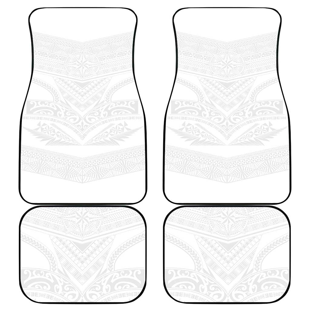 Tonga White Sunday Car Mats Tongan Tribal Heritage Tattoos - Polynesian Pride