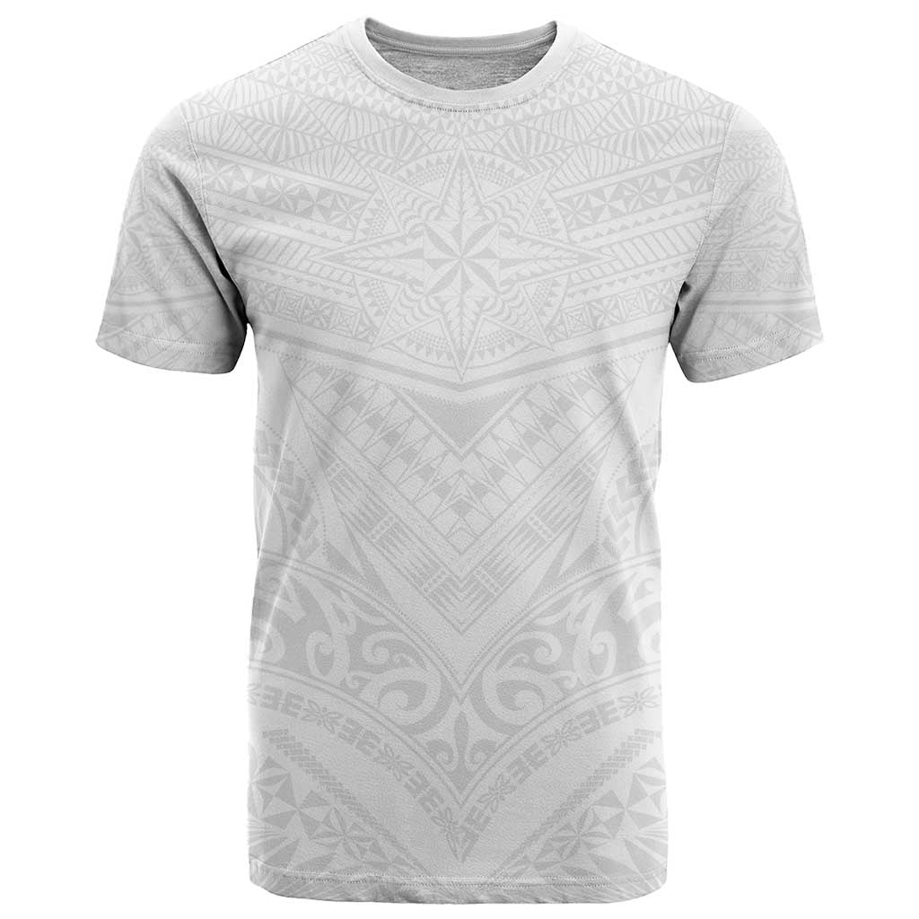 Tonga White Sunday T Shirt Tongan Tribal Heritage Tattoos - Polynesian Pride
