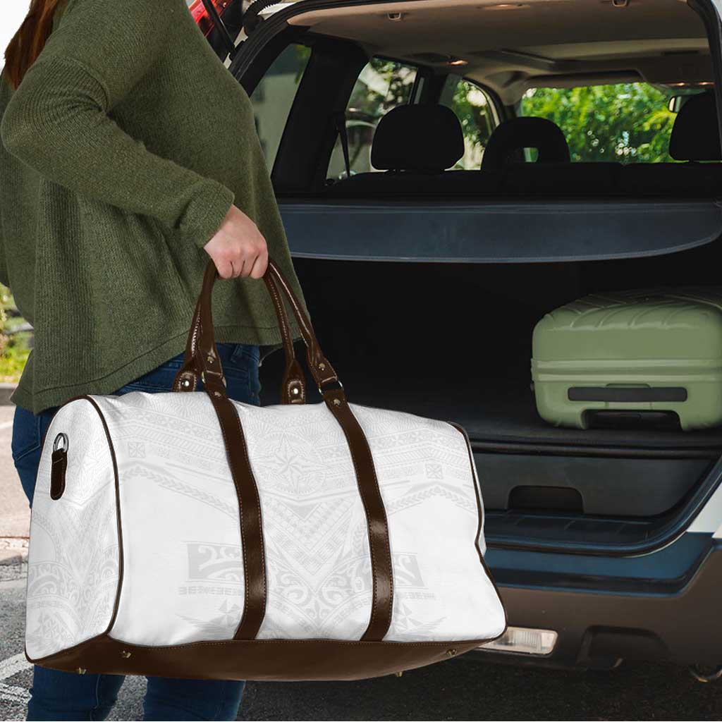 Tonga White Sunday Travel Bag Tongan Tribal Heritage Tattoos - Polynesian Pride