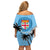 Personalised Fiji Off Shoulder Short Dress Tapa Pattern Fijian Coat of Arms and Palm Tree LT03 - Polynesian Pride