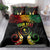 Personalised Chuuk Independence Day Bedding Set Polynesian Tattoo and Plumeria Reggae Color