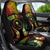 Personalised Chuuk Independence Day Car Seat Cover Polynesian Tattoo and Plumeria Reggae Color