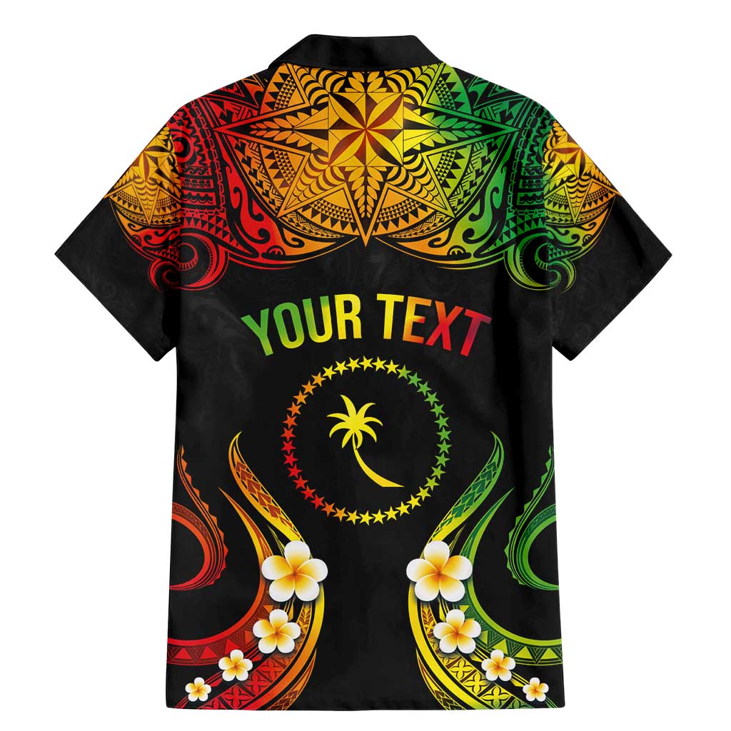 Personalised Chuuk Independence Day Family Matching Mermaid Dress and Hawaiian Shirt Polynesian Tattoo and Plumeria Reggae Color