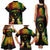 Personalised Chuuk Independence Day Family Matching Tank Maxi Dress and Hawaiian Shirt Polynesian Tattoo and Plumeria Reggae Color