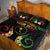 Personalised Chuuk Independence Day Quilt Bed Set Polynesian Tattoo and Plumeria Reggae Color