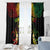 Personalised Chuuk Independence Day Window Curtain Polynesian Tattoo and Plumeria Reggae Color