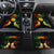 Personalised New Caledonia Independence Day Car Mats Polynesian Tattoo and Plumeria Reggae Color