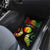 Personalised New Caledonia Independence Day Car Mats Polynesian Tattoo and Plumeria Reggae Color