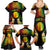 Personalised New Caledonia Independence Day Family Matching Summer Maxi Dress and Hawaiian Shirt Polynesian Tattoo and Plumeria Reggae Color