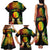 Personalised New Caledonia Independence Day Family Matching Tank Maxi Dress and Hawaiian Shirt Polynesian Tattoo and Plumeria Reggae Color