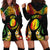 Personalised New Caledonia Independence Day Hoodie Dress Polynesian Tattoo and Plumeria Reggae Color