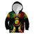 Personalised New Caledonia Independence Day Kid Hoodie Polynesian Tattoo and Plumeria Reggae Color