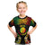 Personalised New Caledonia Independence Day Kid T Shirt Polynesian Tattoo and Plumeria Reggae Color