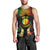 Personalised New Caledonia Independence Day Men Tank Top Polynesian Tattoo and Plumeria Reggae Color