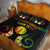 Personalised New Caledonia Independence Day Quilt Bed Set Polynesian Tattoo and Plumeria Reggae Color