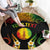 Personalised New Caledonia Independence Day Round Carpet Polynesian Tattoo and Plumeria Reggae Color