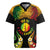 Personalised New Caledonia Independence Day Rugby Jersey Polynesian Tattoo and Plumeria Reggae Color