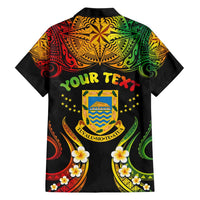 Personalised Tuvalu Independence Day Hawaiian Shirt Polynesian Tattoo and Plumeria Reggae Color LT03 - Polynesian Pride