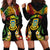 Personalised Tuvalu Independence Day Hoodie Dress Polynesian Tattoo and Plumeria Reggae Color