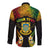 Personalised Tuvalu Independence Day Long Sleeve Button Shirt Polynesian Tattoo and Plumeria Reggae Color