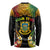 Personalised Tuvalu Independence Day Long Sleeve Shirt Polynesian Tattoo and Plumeria Reggae Color