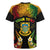 Personalised Tuvalu Independence Day Rugby Jersey Polynesian Tattoo and Plumeria Reggae Color