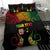 Personalised Malampa Fiji Day Bedding Set Polynesian Tattoo and Plumeria Reggae Color