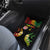 Personalised Malampa Fiji Day Car Mats Polynesian Tattoo and Plumeria Reggae Color