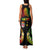 Personalised Malampa Fiji Day Family Matching Tank Maxi Dress and Hawaiian Shirt Polynesian Tattoo and Plumeria Reggae Color