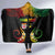 Personalised Malampa Fiji Day Hooded Blanket Polynesian Tattoo and Plumeria Reggae Color