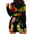 Personalised Malampa Fiji Day Hoodie Dress Polynesian Tattoo and Plumeria Reggae Color