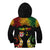 Personalised Malampa Fiji Day Kid Hoodie Polynesian Tattoo and Plumeria Reggae Color