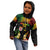 Personalised Malampa Fiji Day Kid Hoodie Polynesian Tattoo and Plumeria Reggae Color