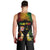 Personalised Malampa Fiji Day Men Tank Top Polynesian Tattoo and Plumeria Reggae Color